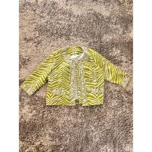 Berek Zebra Lime Green Embellished Jacket